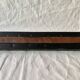 Vintage wall coat rack in wood and black Skai - 6 coat hooks