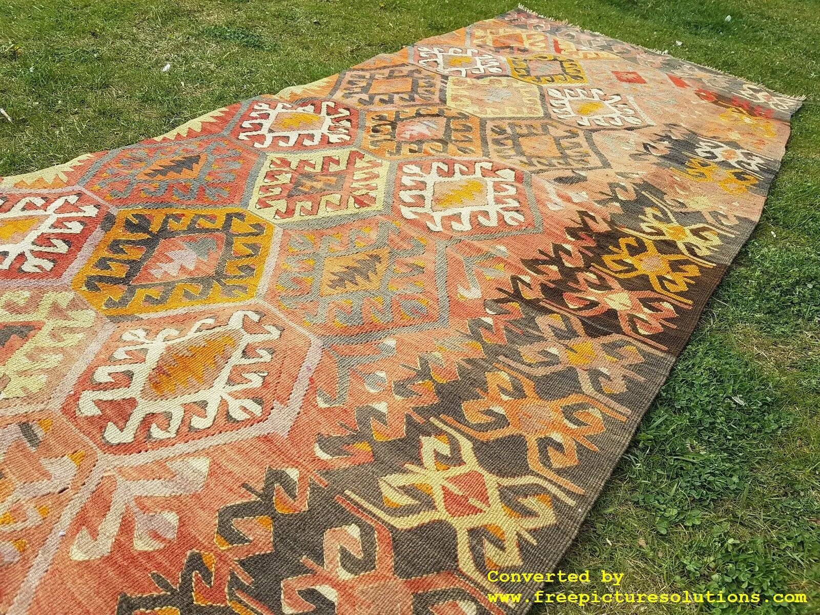 Vintage Turkish hallway rug 92x273 cm