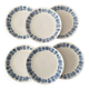 Set of 6 dessert plates Lunéville Blue Flowers – Vintage crockery