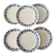 Set of 6 dessert plates Lunéville Blue Flowers – Vintage crockery
