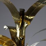 Lampe de sol table en laiton de palmier Bottega Gadda Italie, 1960