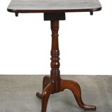 Nice antique English tilt-top table/side table with a square top