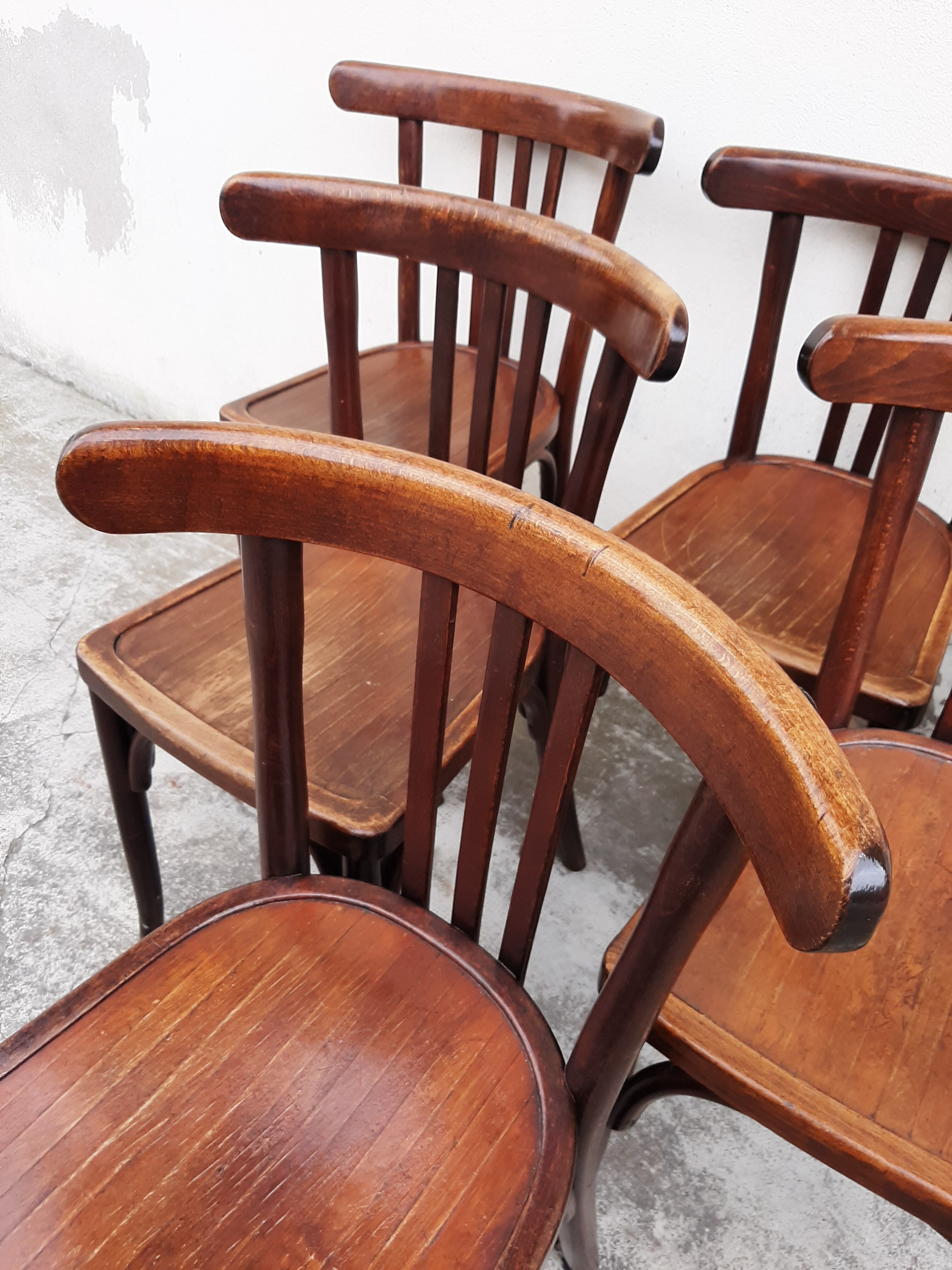 Series of 6 bistro chairs Year 30