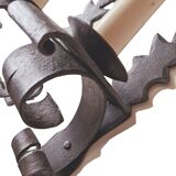 Duo of wrought iron wall lights Ateliers Marolles