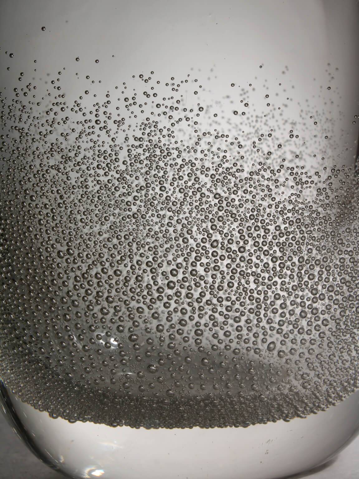 Vintage Swedish Crystal Bubbles Glass Vase, 1960s