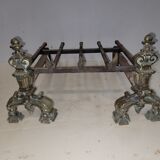 Bronze fireplace chenets