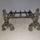 Bronze fireplace chenets