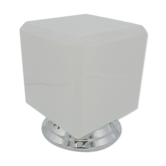 Plafonnier cube en opaline blanche