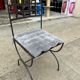 Set of 4 wrought iron chairs with seat cushions