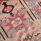3x13 Soft Pink Vintage Oushak Long Stairs Runner Rug, 83x379 Cm