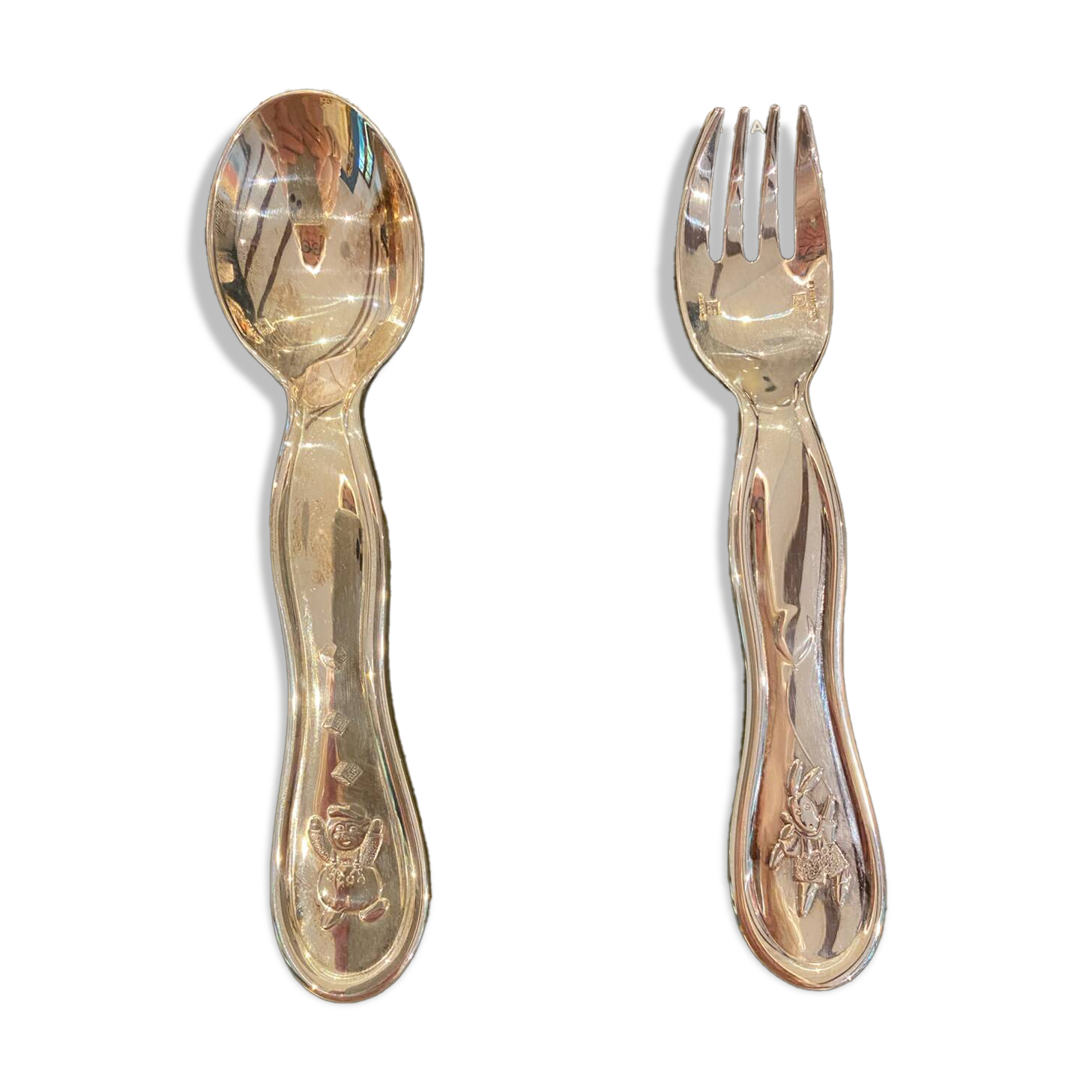Christofle Baby Gift Set in Solid Sterling Silver 925 - Spoon and Fork