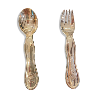 Coffret bébé Christofle Argent Massif Sterling 925 - Cuillère Fourchet