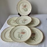 Assiettes à dessert modèle Saverne de St Amand. Années 50-60