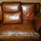 Pair of Ralph Lauren Jamaica club sofas restored in leather.