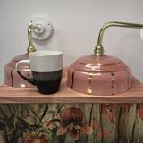 Pair of pink wall sconces