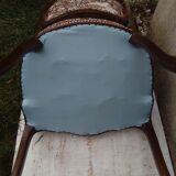 Convertible armchair with seat and back in tapestry
