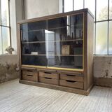 XXL oak display cabinet