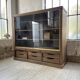 XXL oak display cabinet furniture