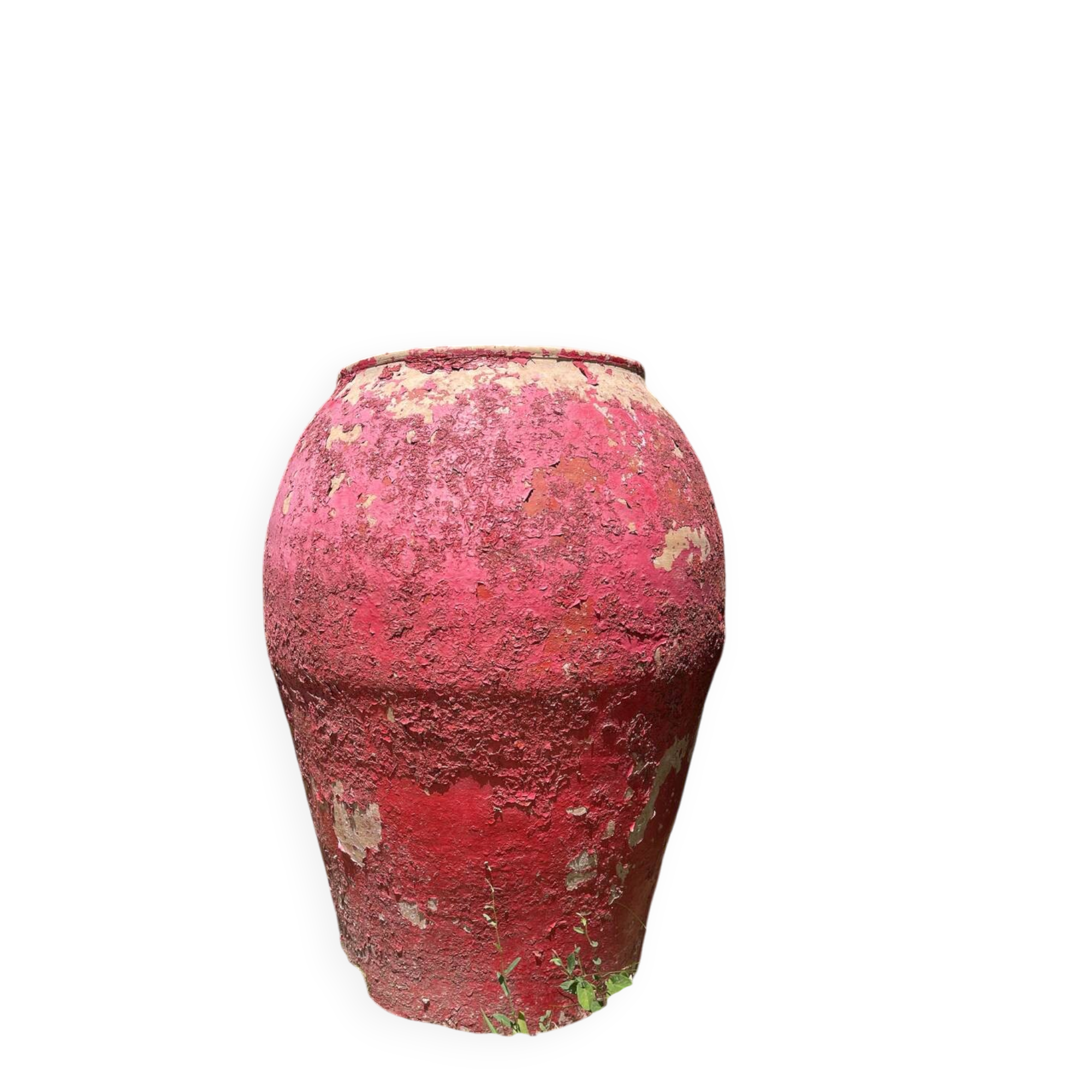 Ancient terracotta pottery jar from the 19th century