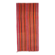 Orange Red Vintage Handmade Wool Cotton Kilim Runner Rug 172x372