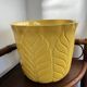 Yellow ceramic plant pot