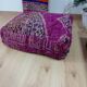 Handmade Berber pouf in wool 60 X 60 X 20 CM