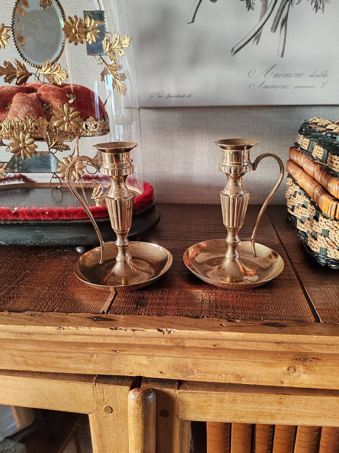 Brass candlesticks
