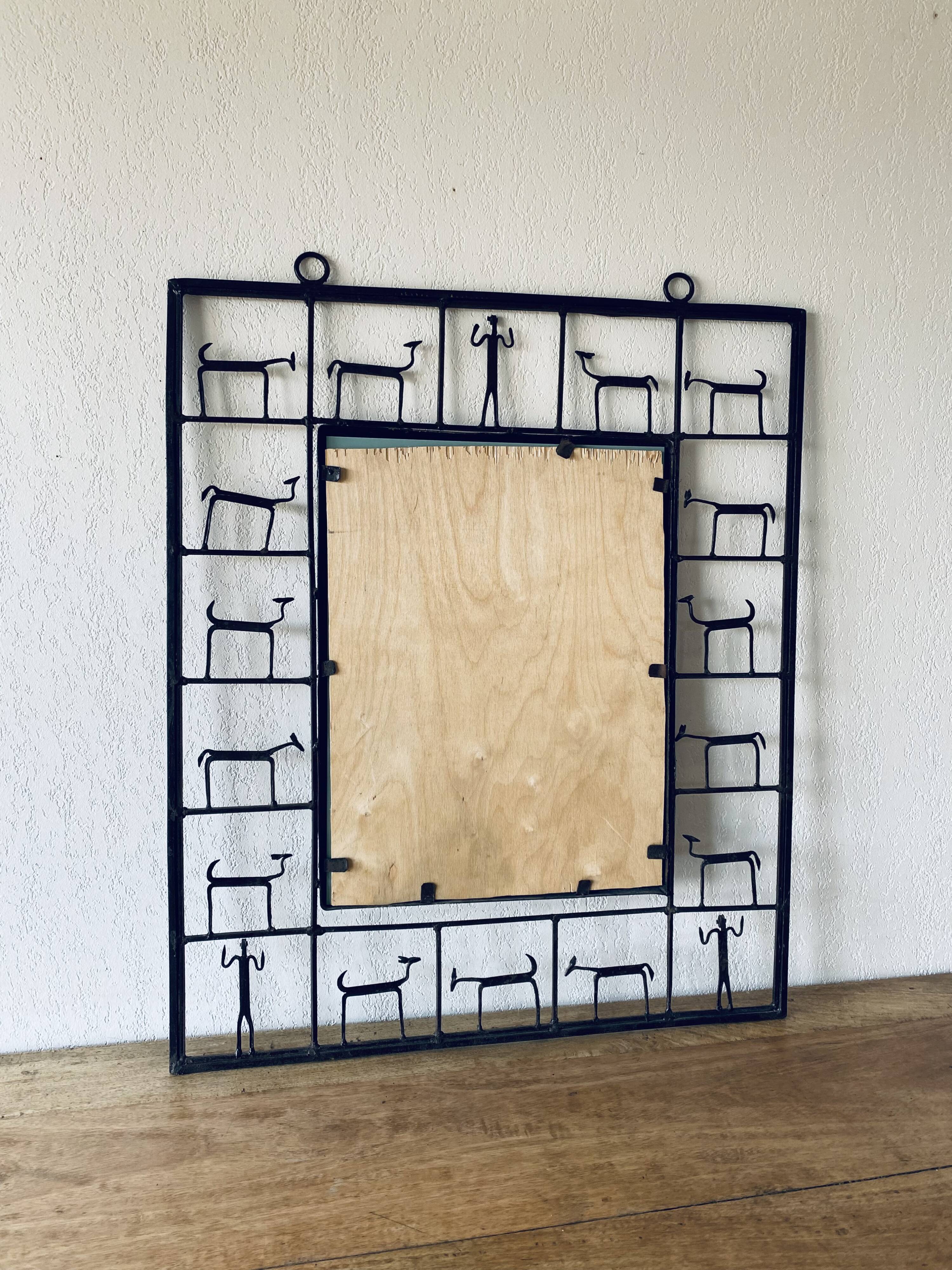 Mirror in ironwork of art