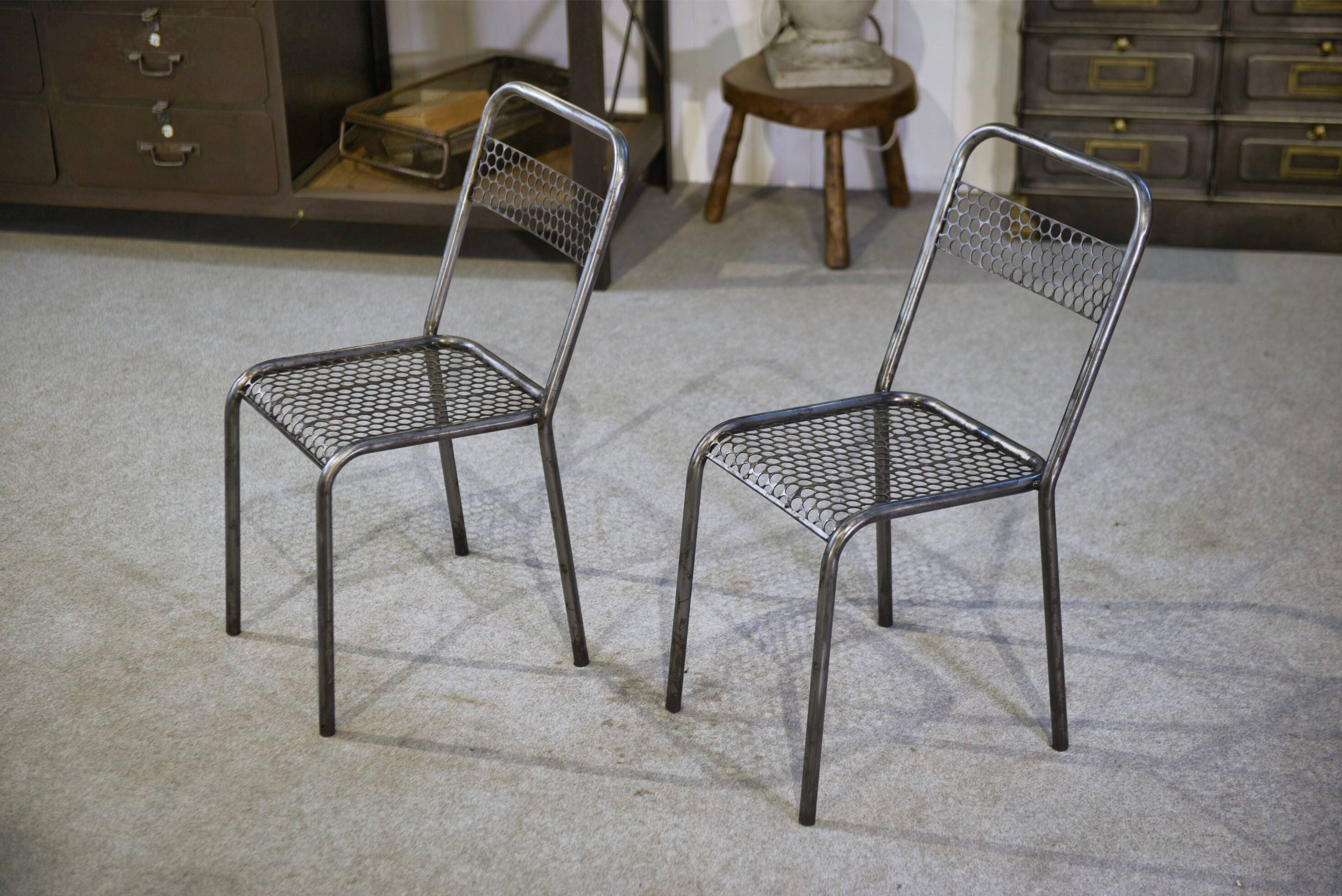 Pair of chairs attributed to René Malaval 1950s