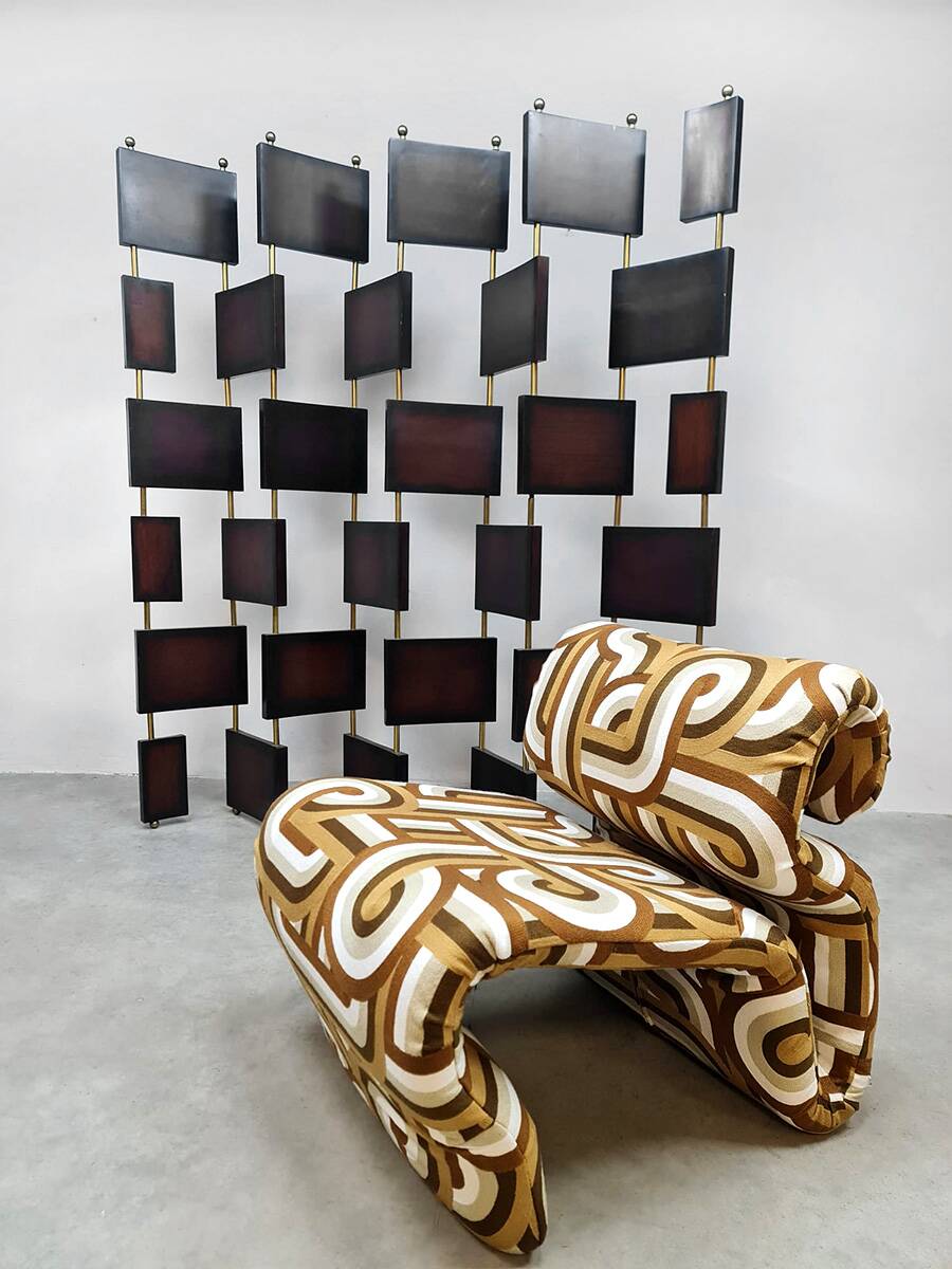 Swedish design Etcetera easy chair vintage Jan Ekselius 1970 'Geometric'