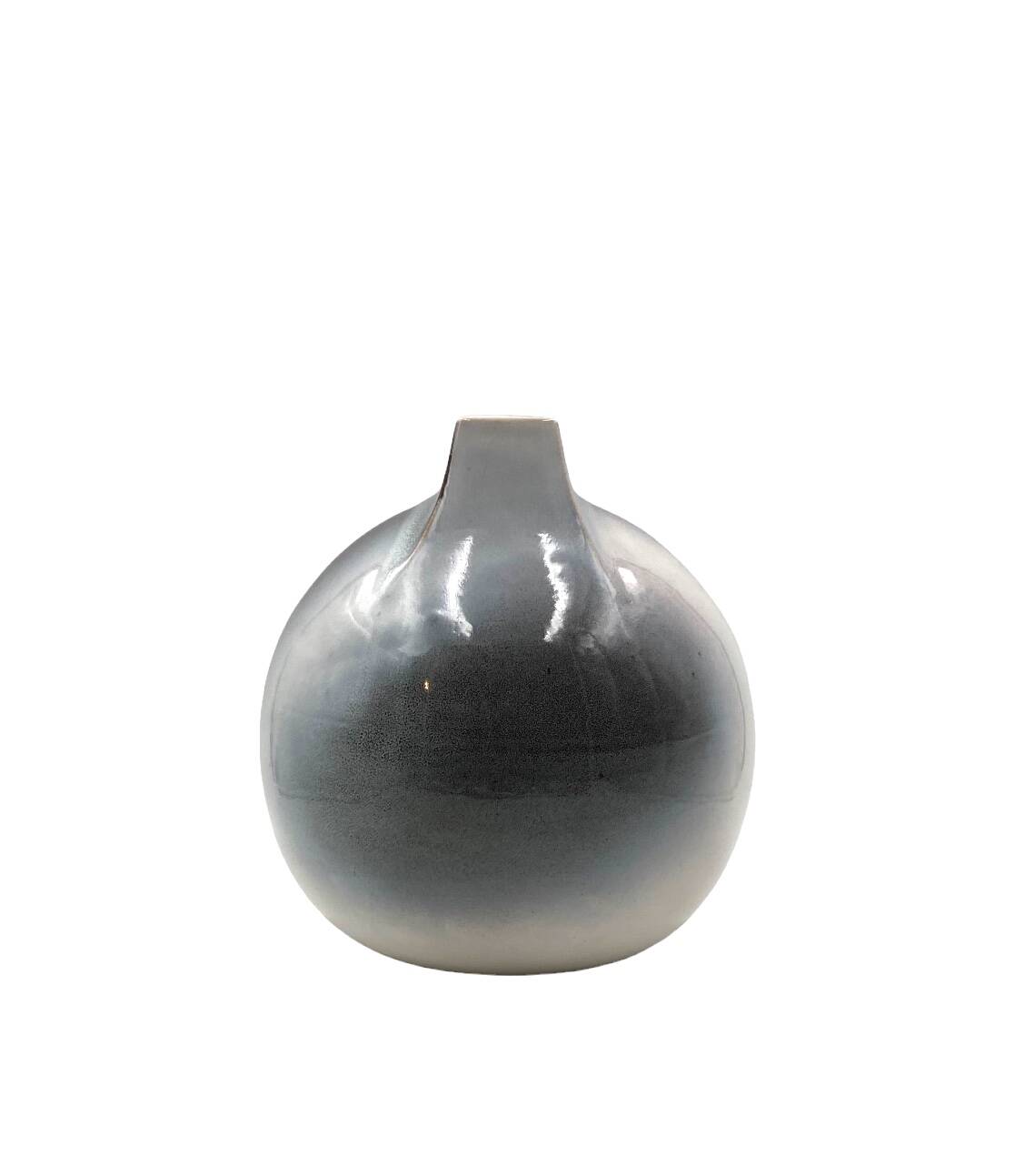 Mid-century Modern spherical gres vase, Franco Bucci Italy ca. 1970