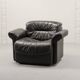 De Sede Black Smooth Leather Design Lounge Chair DS17. Swiss, 1970s