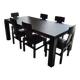 Roche Bobois dining set with a 2m table + extension and 6 solid wood chairs.