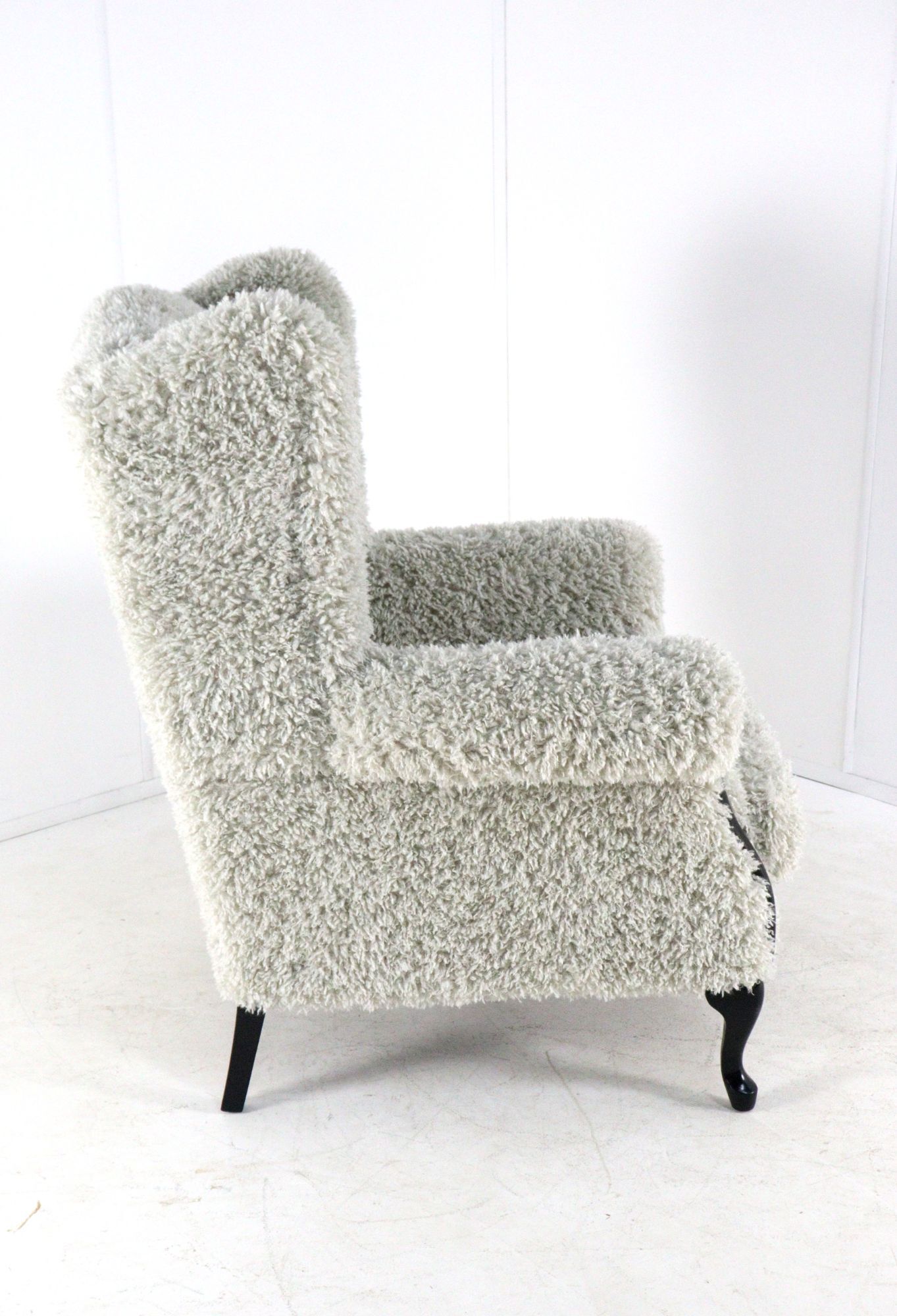 Armchair chair hairy Doodle retro fully restored - new upholstery