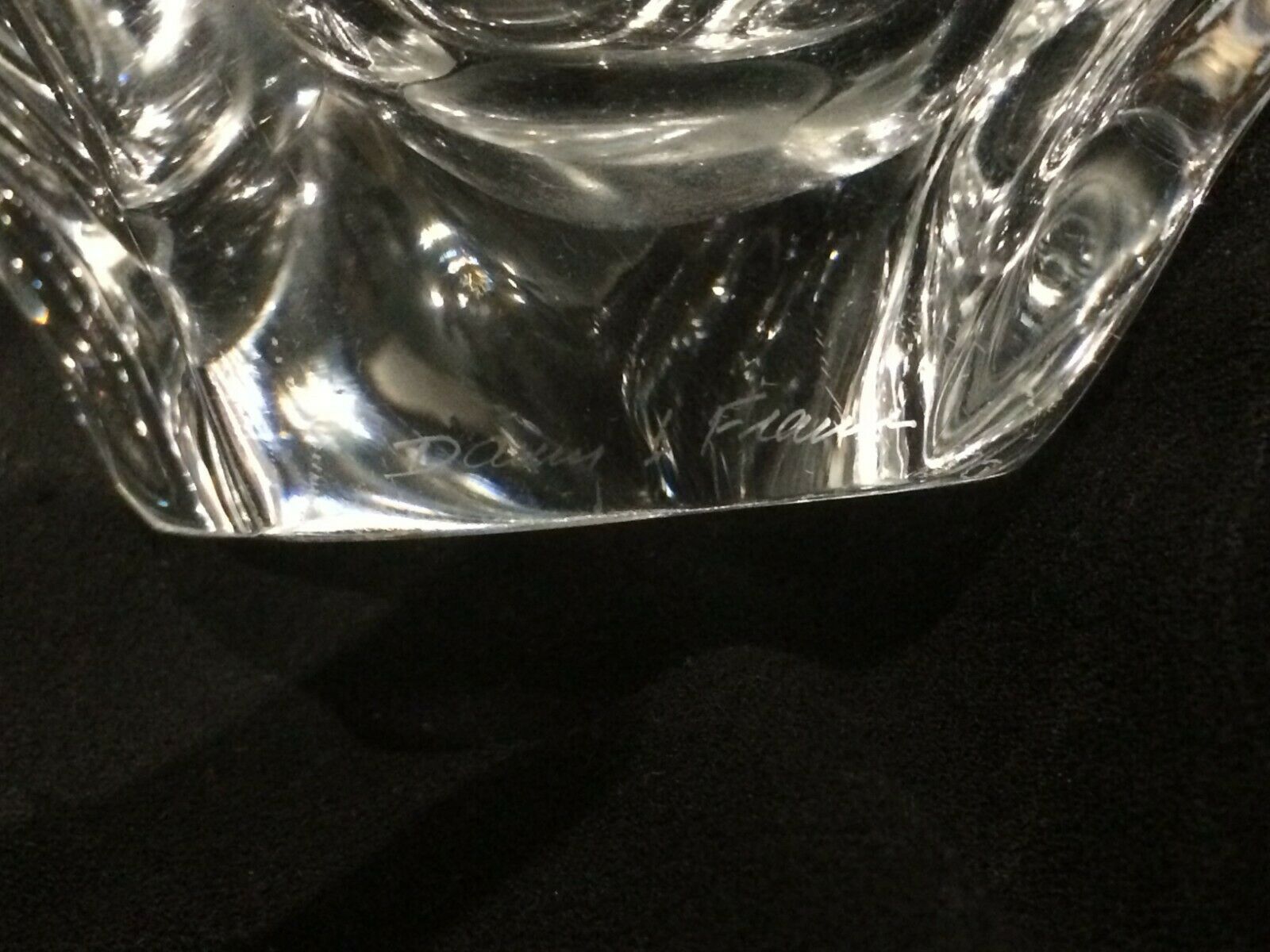 Cendrier en cristal signé à la pointe Daum France