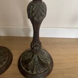 Set of 2 cast iron candlesticks