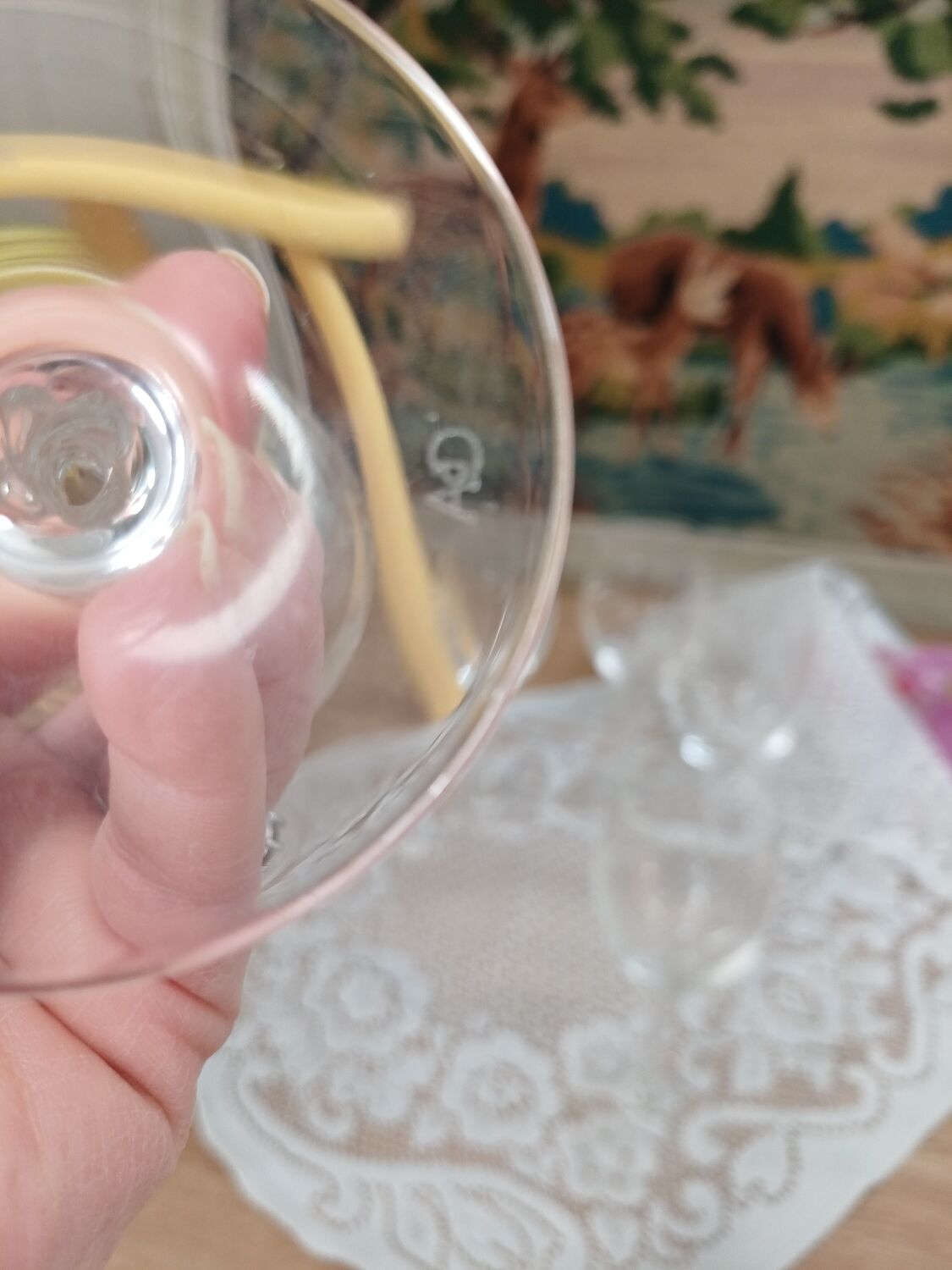 Crystal D'Arques footed glasses