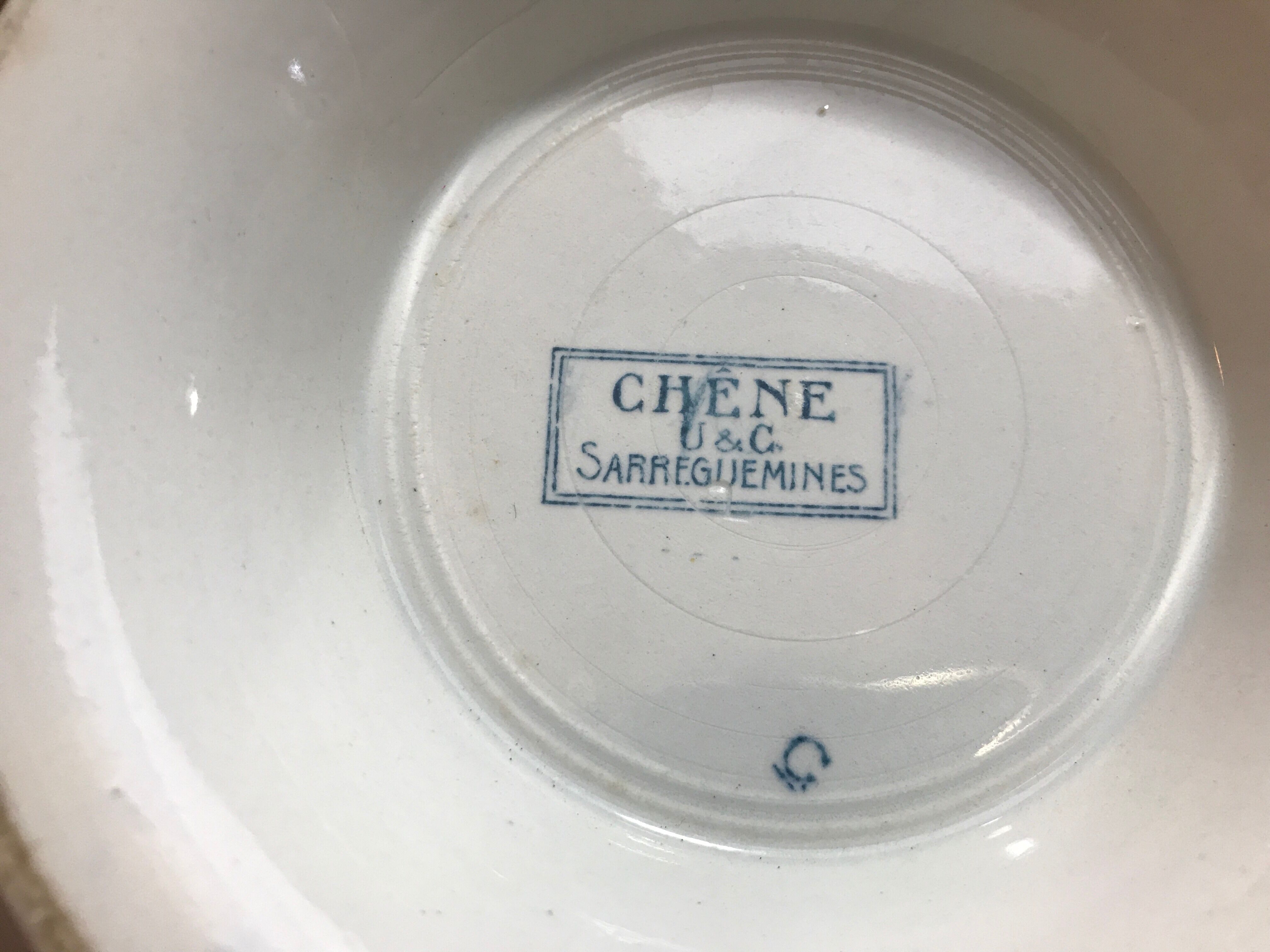 Soupière in Fer Land Sarreguemines early 20th century