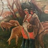 Animated landscape, couple of shepherds, Pietro Fancelli, late 18th, early 19th century
