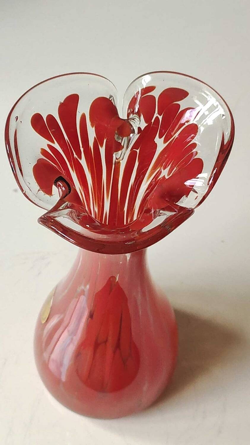 Murano style floral vase