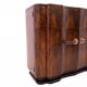 Art Deco walnut commode cabinet, Western Europe, mid-20th century.