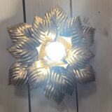 Golden flower wall light