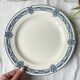 Vintage pedestal dish Blue iron earth Salins model Arbois Ennege