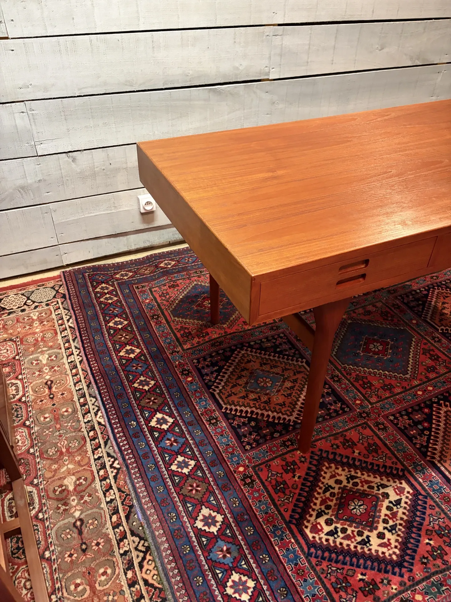 Teak desk design by Nanna Ditzel and Ed Soren Willadsen, 1955.