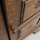 Rustic Solid Oak Cabinet with Geometric Floral Carvings, Belgium – 17th Cen