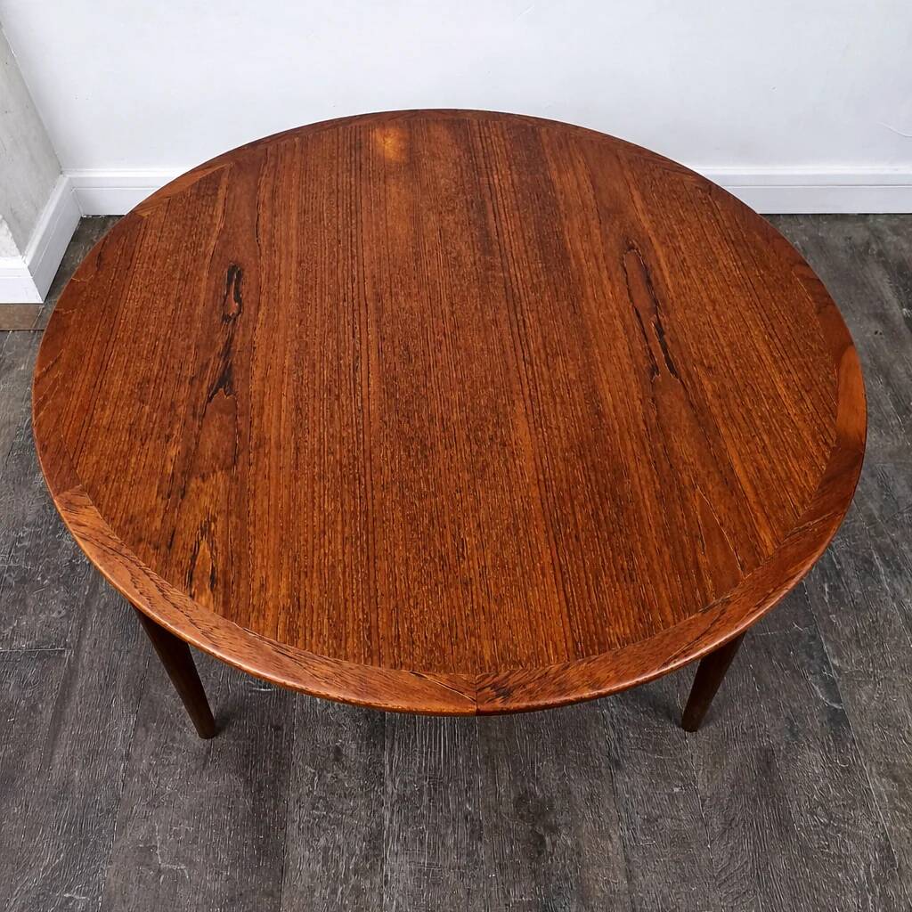 Round coffee table in teak and rope by Møbelintarsia, Denmark, 1960.
