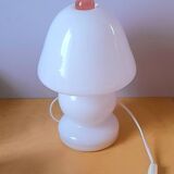 Mushroom lamp in Murano opaline, 1970