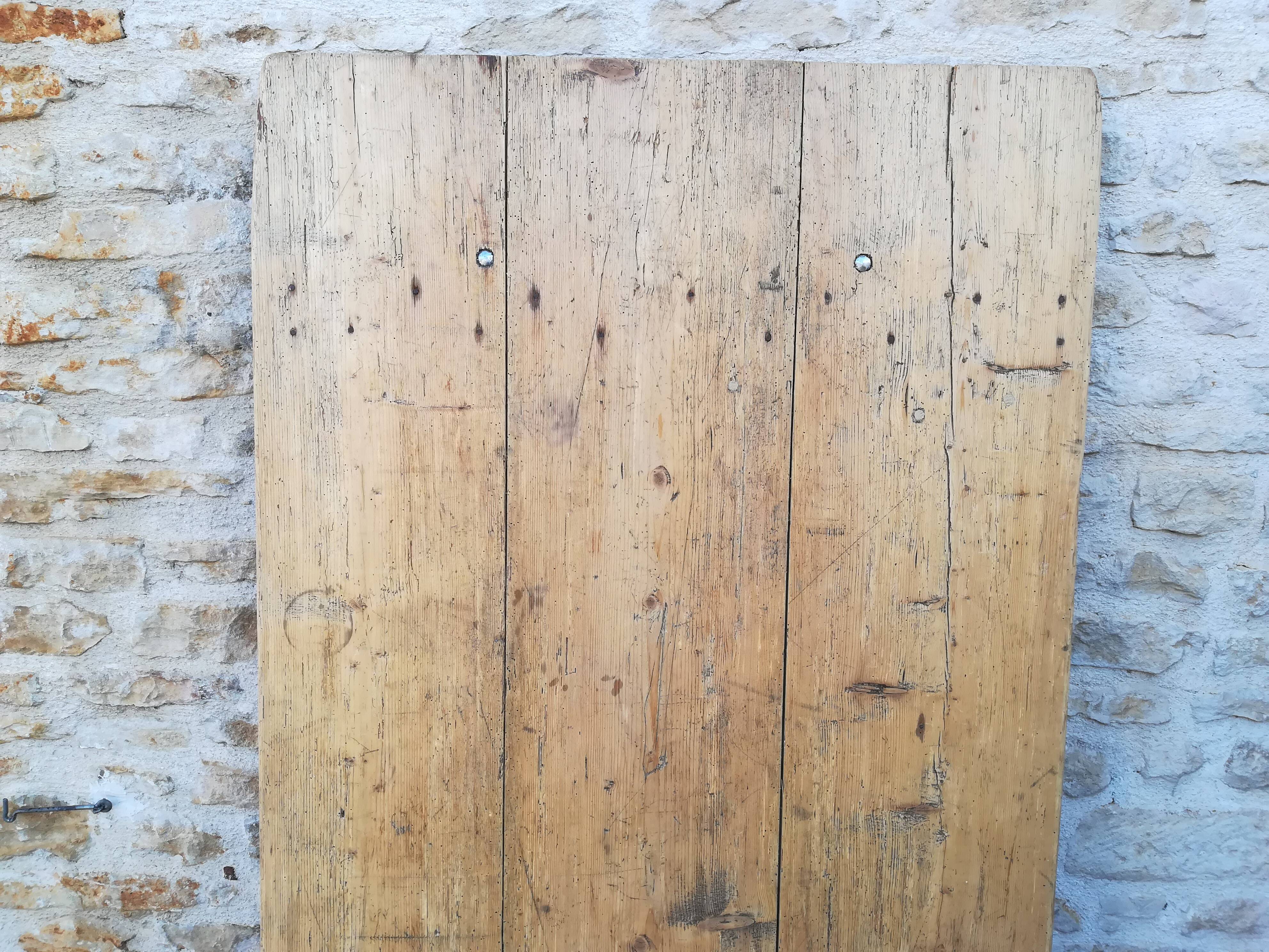 Farm table on trestles