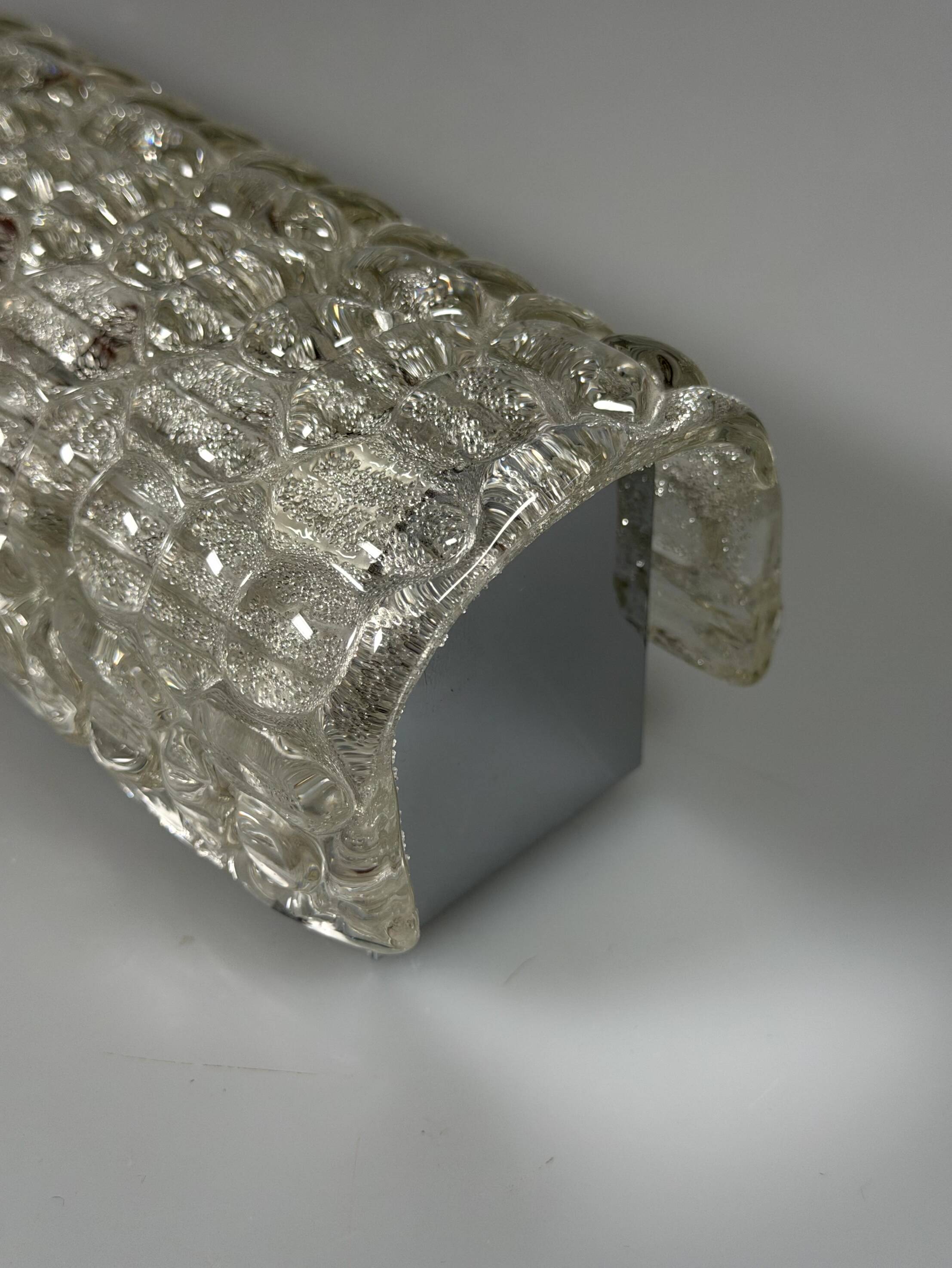 60s 70s Wall Light Wall Sconce Ice Glass Mid Century Space Age Design