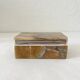 Vintage 60s rectangular onyx alabaster jewelry box